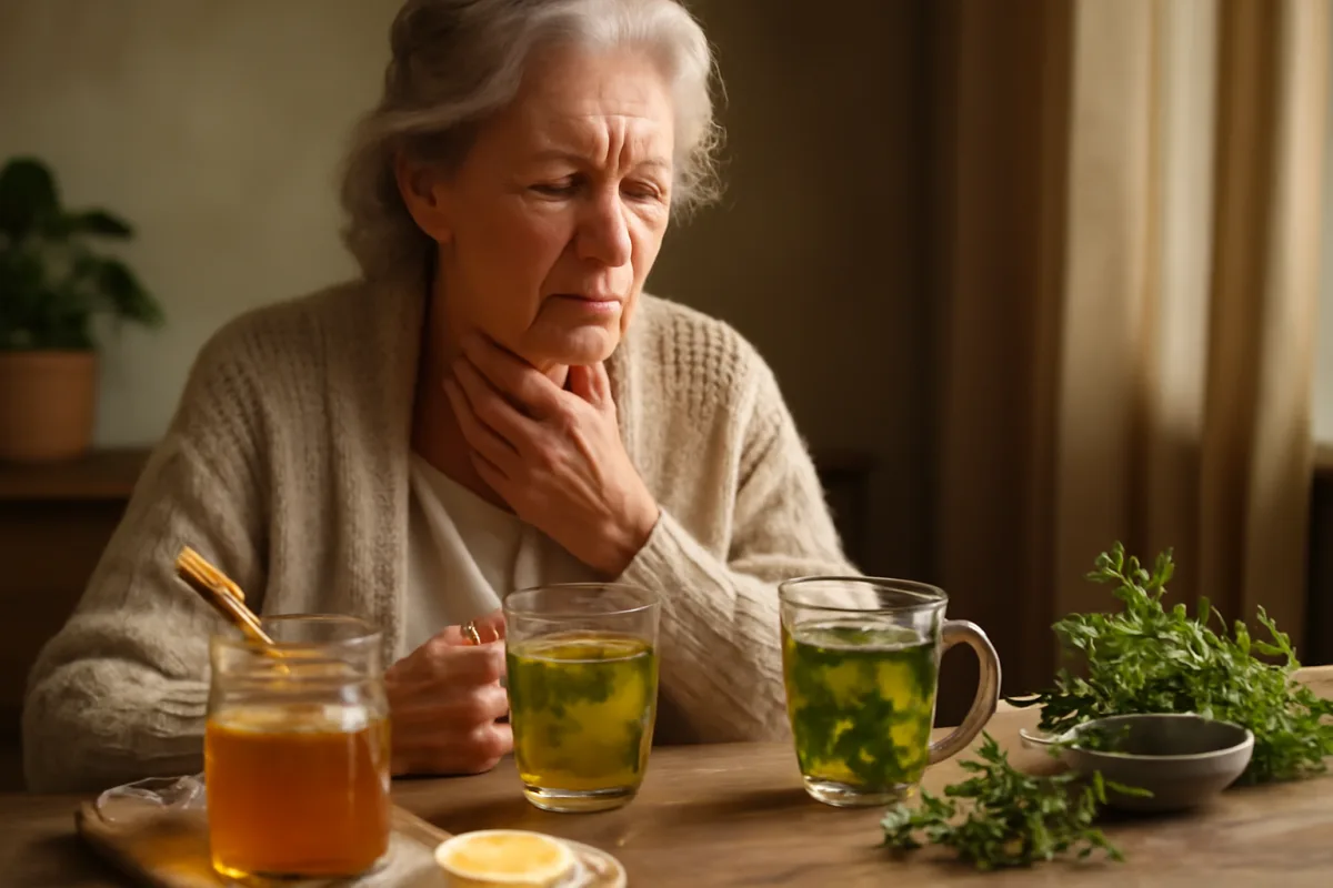 Gola irritata? i rimedi della nonna a base di miele e tisane alle erbe